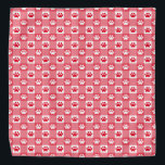 Rode gingham met verfdrukken bandana<br><div class="desc">Pamper je huisdier met deze tijdloze rode gingham met poepafdrukken van een gepatterde banaan!</div>