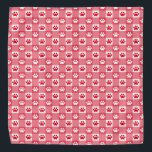 Rode gingham met verfdrukken bandana<br><div class="desc">Pamper je huisdier met deze tijdloze rode gingham met poepafdrukken van een gepatterde banaan!</div>