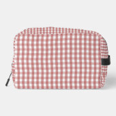 Rode Gingham Mooie Geruite Cosmetica Toilettasje (Achterkant)