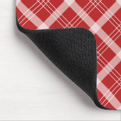 Rode Gingham Muismat voor Studenten (Hoek)