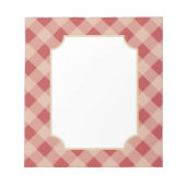 Rode Gingham Notitieblok (Voorkant)