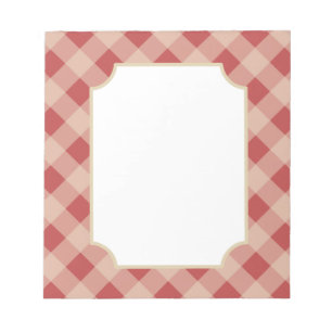 Rode Gingham Notitieblok