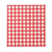 Rode gingham notitieblok (Voorkant)