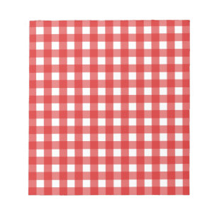 Rode gingham notitieblok