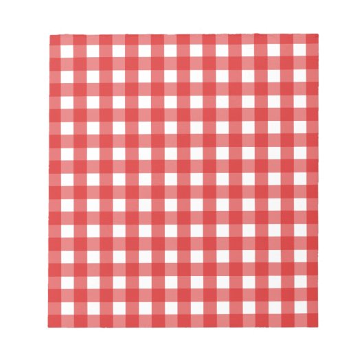 Rode gingham notitieblok (Voorkant)