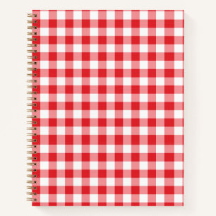 Rode Gingham Notitieboek