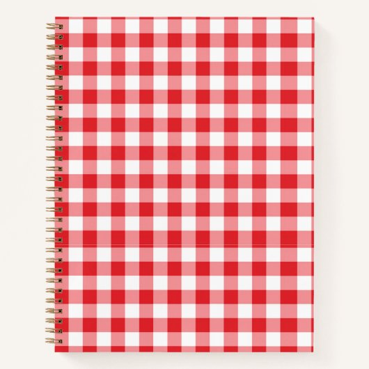 Rode Gingham Notitieboek (Voorkant)