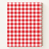 Rode Gingham Notitieboek (Achterkant)