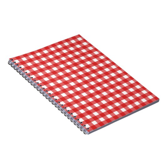 Rode gingham notitieboek (Rechterzijde)