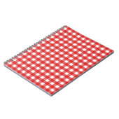 Rode gingham notitieboek (Linkerzijde)