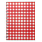 Rode gingham notitieboek (Voorkant)