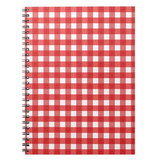 Rode gingham notitieboek (Voorkant)