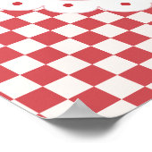 Rode Gingham Oogst Appel Baby Shower Welkom Poster (Hoek)