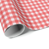 Rode gingham-pakpapier cadeaupapier (Rol Hoek)