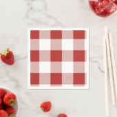 Rode Gingham Papieren Servet | Rode Gingham Feesta (Insitu)