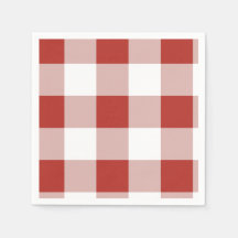 Rode Gingham Papieren Servet | Rode Gingham Feesta