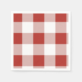 Rode Gingham Papieren Servet | Rode Gingham Feesta
