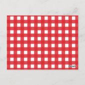 Rode Gingham Party Flag Bunting Banner Post Card Briefkaart (Achterkant)