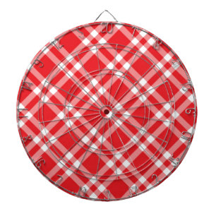 Rode Gingham Patroon Dartbord