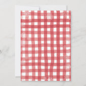 Rode Gingham Peperkoek Kerst Baby Shower Kaart (Achterkant)