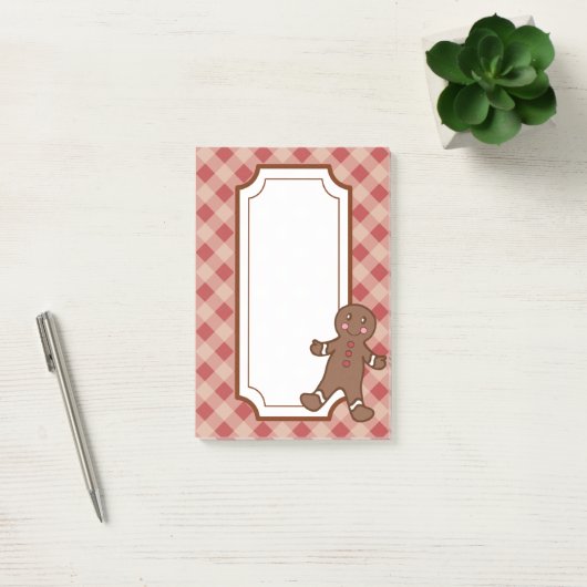 Rode Gingham Peperkoek Post It Notities Post-it® Notes (Kantoor)