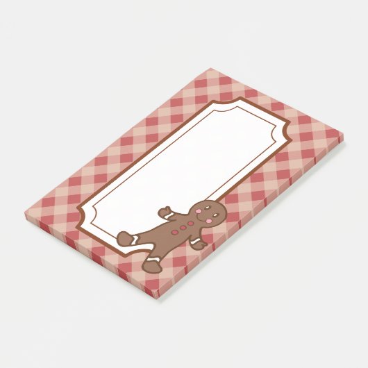 Rode Gingham Peperkoek Post It Notities Post-it® Notes (Schuin)