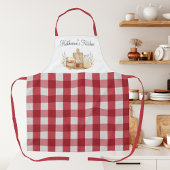 Rode Gingham Plaid Patroon Baking Supplies Schort