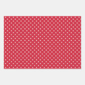 Rode Gingham Polka Dots Zonnebloem Bloemen Patrone Inpakpapier Vel (Voorkant 3)
