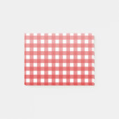 Rode gingham post-it® notes (Voorkant)