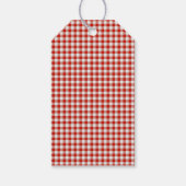 Rode Gingham Prettig Kerst Cadeaubijsluiter Cadeaulabel (Achterkant)