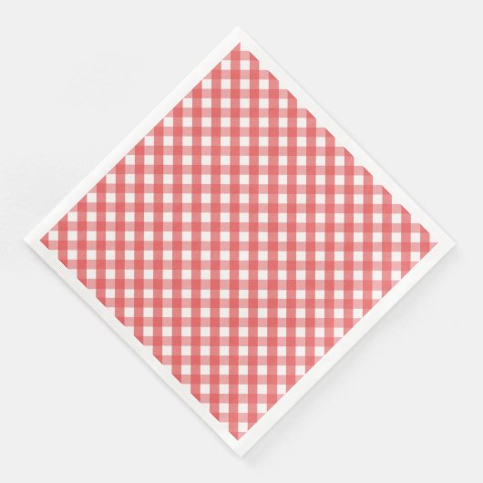 Rode Gingham Servetten (Hoek)
