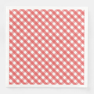 Rode Gingham Servetten