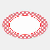 Rode Gingham Stickers (Voorkant)