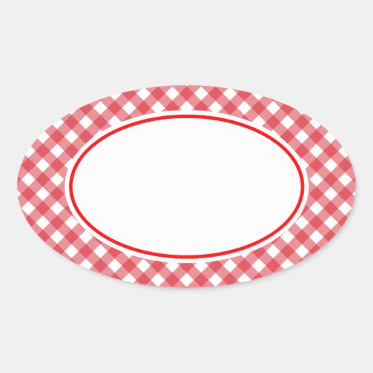 Rode Gingham Stickers (Voorkant)