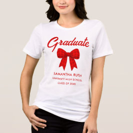 Rode Gingham Strik Afstudeerceremonie Tri-Blend Shirt