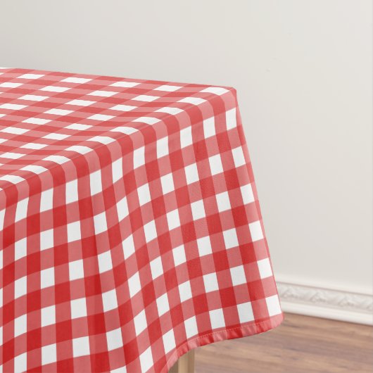 Rode gingham tafelkleed (Voorbeeld)