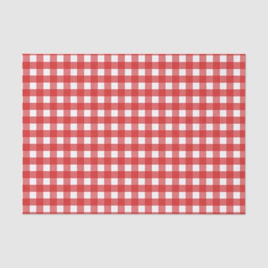 Rode gingham tissuepapier (Voorkant)
