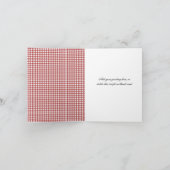  rode gingham vakantiefoto feestdagen kaart (Binnen)