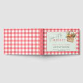 Rode Gingham Vers Fris van de Markt Bruidsfeest Gastenboek (Volledig)