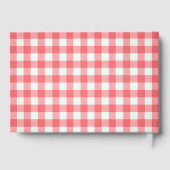 Rode Gingham Vers Fris van de Markt Bruidsfeest Gastenboek (Achterkant)