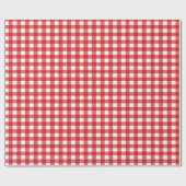 Rode gingham Vichy karo rot Cadeaupapier (Vlak)