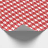 Rode gingham Vichy karo rot Cadeaupapier (Hoek)