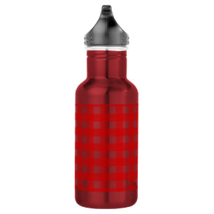 Rode gingham waterfles