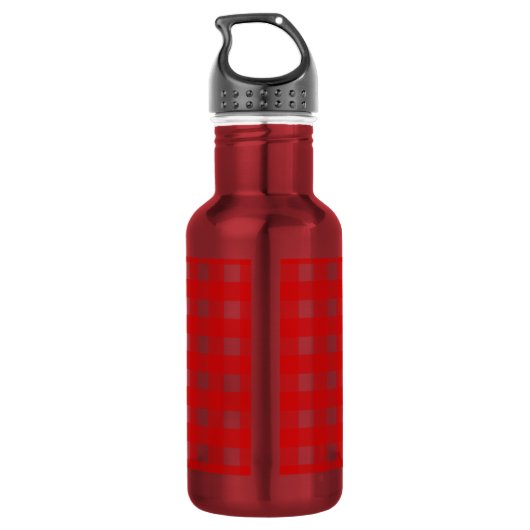 Rode gingham waterfles (Achterkant)