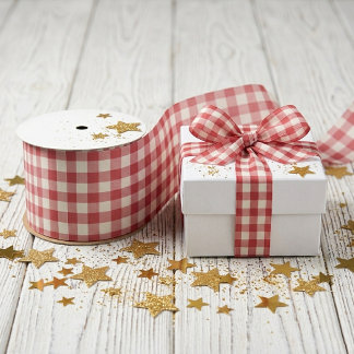 Rode Gingham Zoete Fruit Kinderfeestje Satijnen Lint
