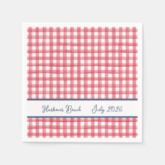 Rode Gingham Zomer, Geruite 4 Juli Servet