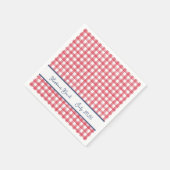 Rode Gingham Zomer, Geruite 4 Juli Servet (Hoek)