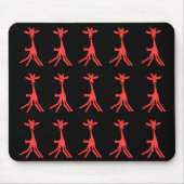Rode Giraffe Mousepad Muismat (Voorkant)