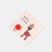 Rode giraffe servet (Hoek)