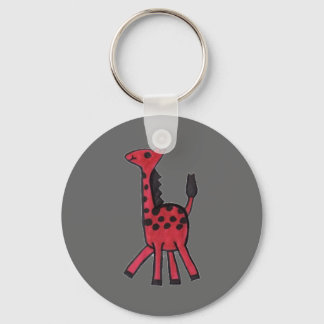 Rode Giraffe Sleutelhanger